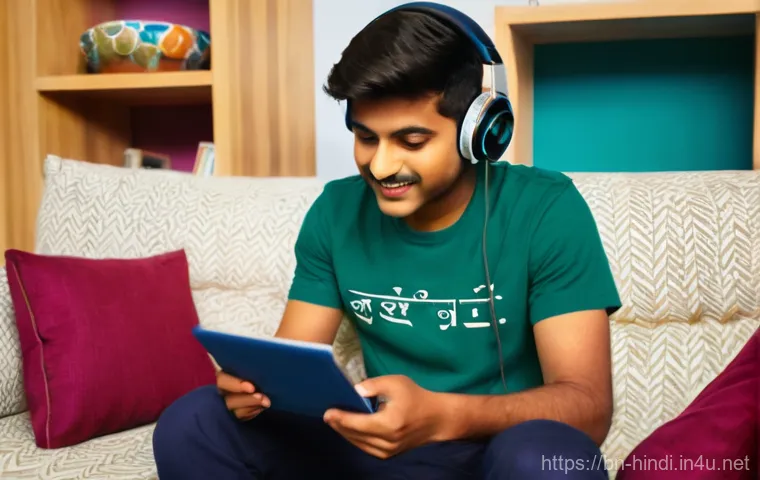 힌디어 회화 시험 준비 - A young Bengali woman in her early twenties, dressed in a modest, comfortable tunic (kurti) and jean...