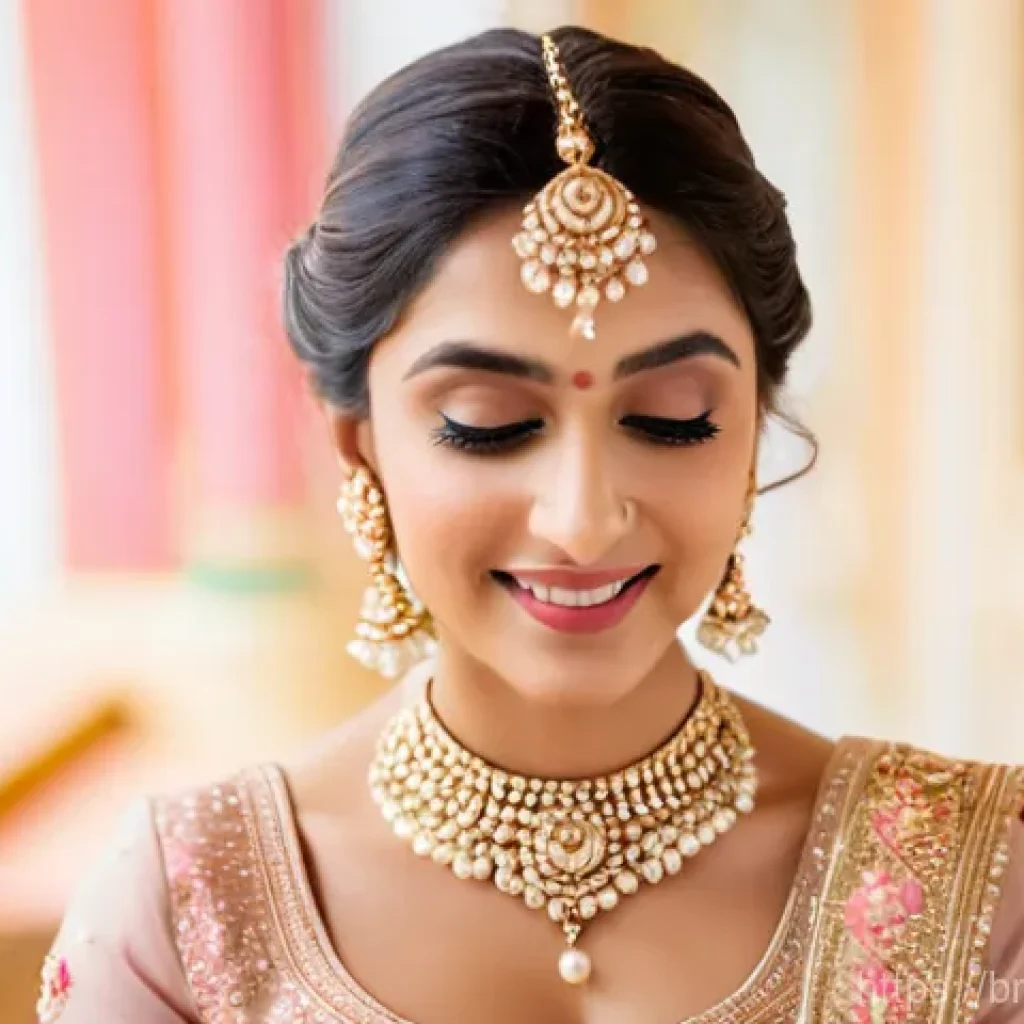 힌디어와 결혼 문화 - **A Modern Bengali Bride in Pastel Hues:** A stunning South Asian bride, captured in a candid, joyfu...